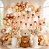 Rose Gold Teddy Bear Happy Birthday Balloon Decoration Set