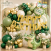 Green Dinosaur Happy Birthday Balloon Decoration Set