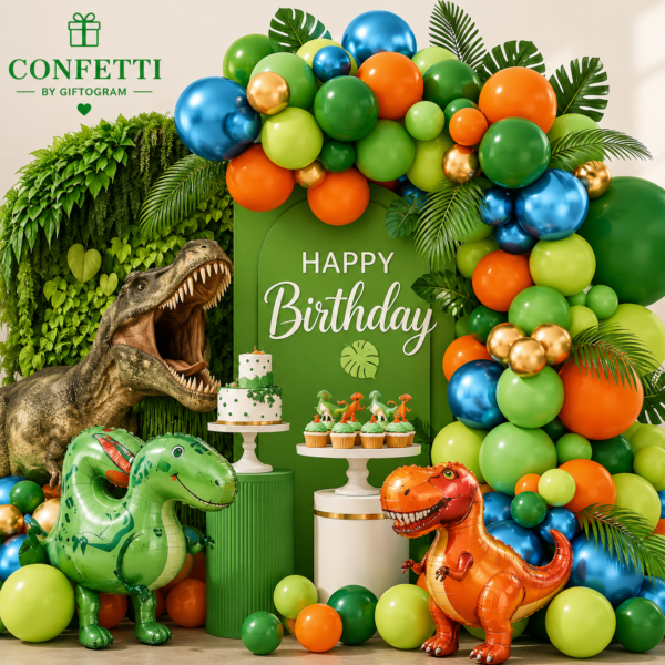 Dinosaur Happy Birthday Balloon Decoration Set