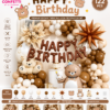 Teddy Bear Birthday Balloon Decoration Set (122 PCS)