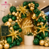 Emerald Green & Gold Balloon Decoration Set