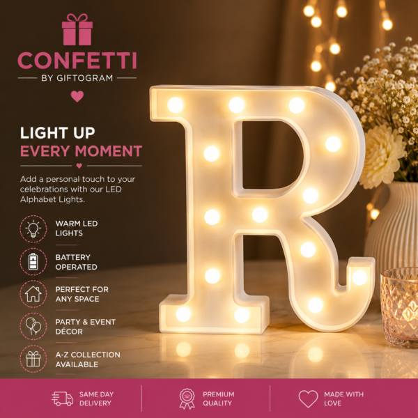 LED Letter R Marquee Light