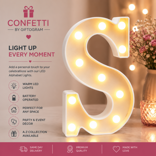 LED Letter S Marquee Light