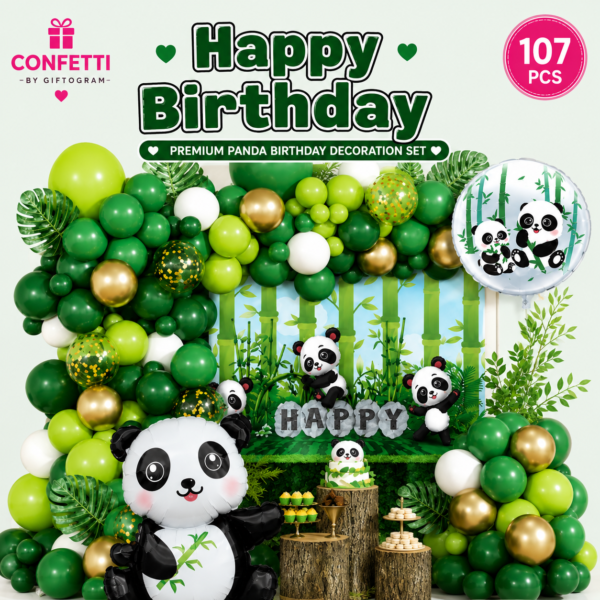 Panda Birthday Balloon Decoration Set