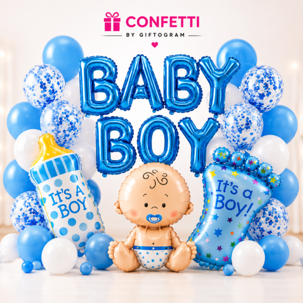 Baby Boy Balloon Decoration Set (89 PCS)