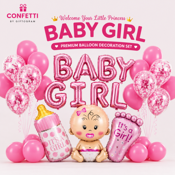 Baby Girl Balloon Decoration Set (95 PCS)