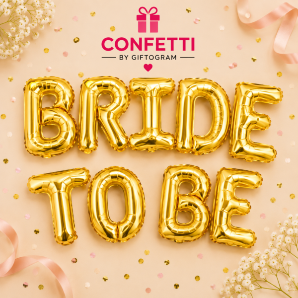 Gold Bride To Be Foil Balloon Banner