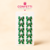 Pakistan Independence Day Green & White Bow Hair Clips