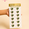 Pakistan Heart Flag Badge Pins (Pack of 12)