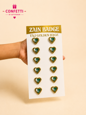 Pakistan Heart Flag Badge Pins (Pack of 12)