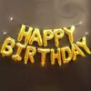 Gold Happy Birthday Foil Balloon Banner