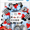 Race Car Balloon Garland Kit (118 PCS)