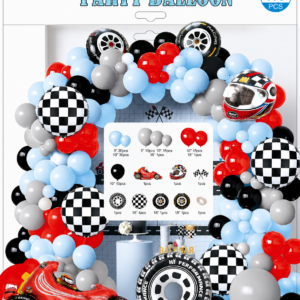 Race Car Balloon Garland Kit (118 PCS)