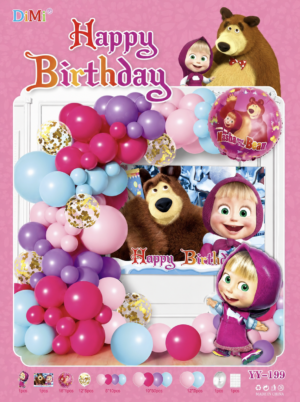 Masha and the Bear Balloon Garland Set