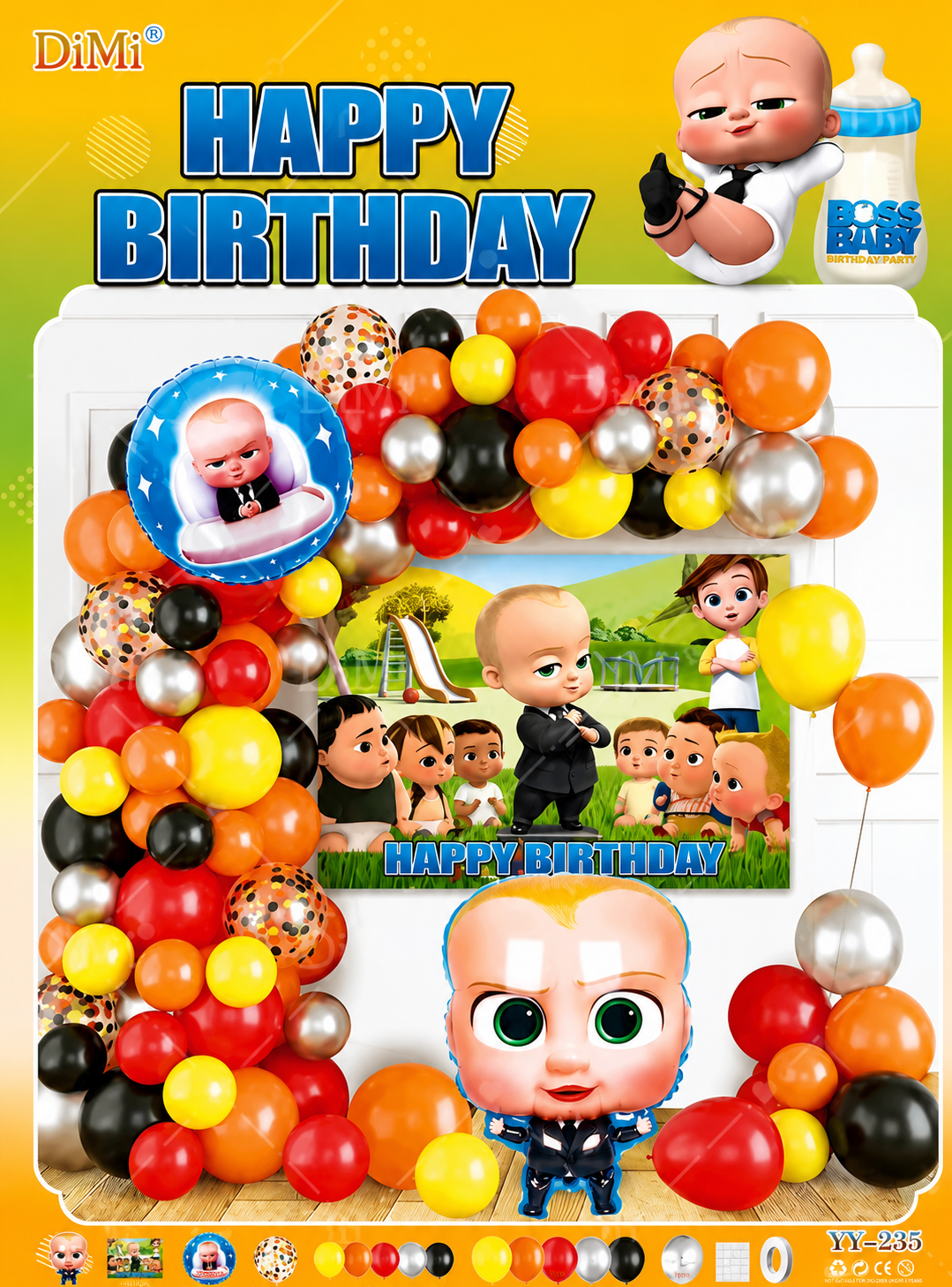Boss Baby Birthday Balloon Decoration Set