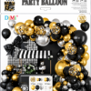 Black & Gold Balloon Garland Kit – 100 PCS Birthday Party Balloon