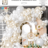 White & Pearl Balloon Garland Kit – 100 PCS