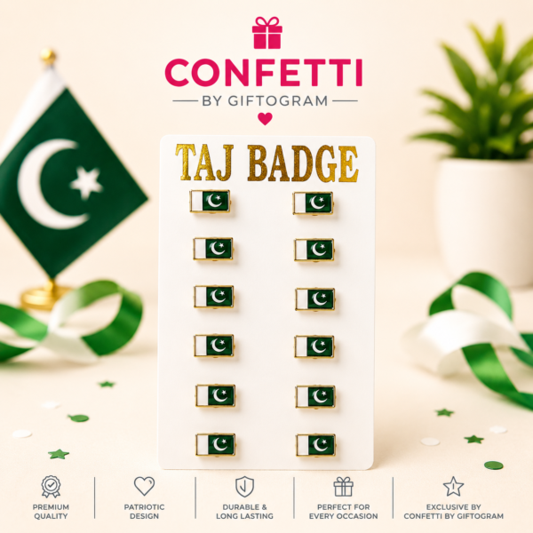 Pakistan Flag Rectangle Badge Pins