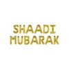 Gold Shaadi Mubarak Foil Balloon Banner