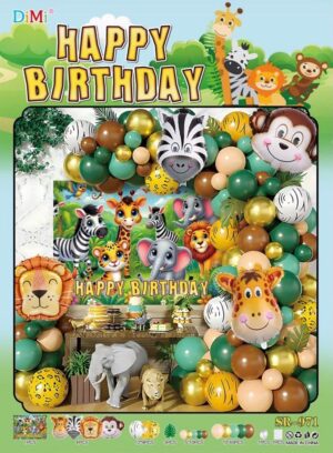 Jungle Safari Birthday Balloon Decoration Set