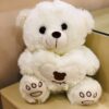 White Teddy Bear with Love Heart